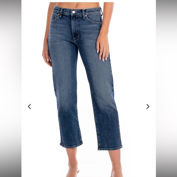 Modern American Highland Relaxed Crop Patriot Blue Denim Jeans Pants 28 Women’s - Picture 2 of 10